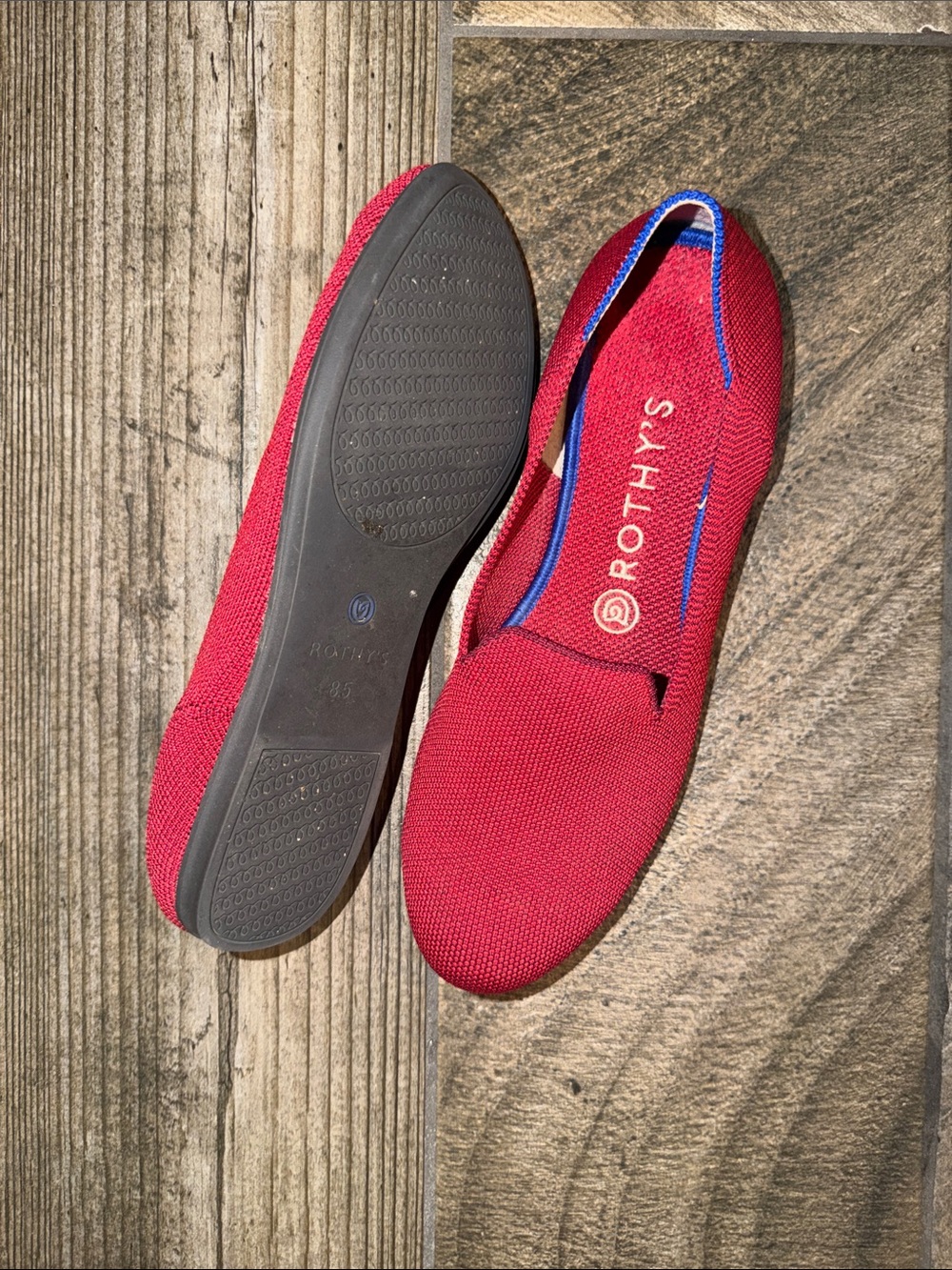 Rothy's Red Slip-On Knit Flats - Picture 3 of 3